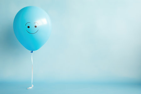 Balloon for Blue Monday on pastel background with copy spaceの素材