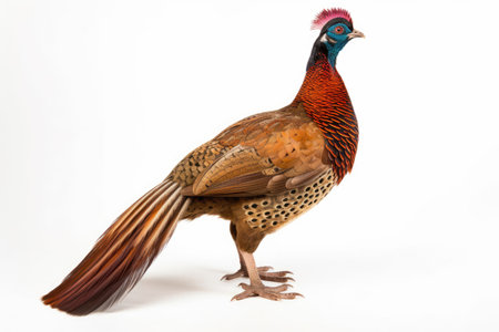 Pheasant on white backgroundの素材