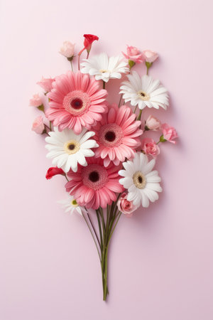 A bunch of flowers for Valentine's Dayの素材