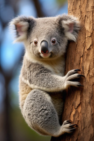 Young koala in the wildの素材
