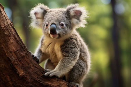 Young koala in the wildの素材