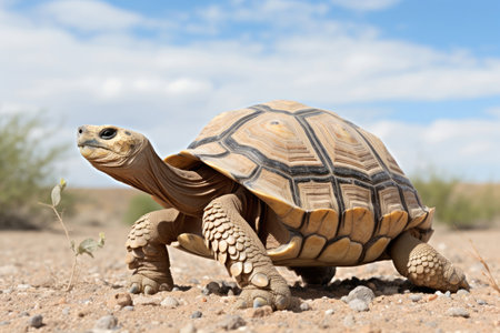 Steppe tortoise in the wildの素材