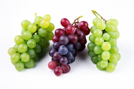 Red, green and blue grapesの素材