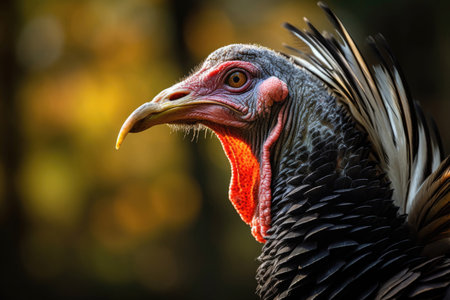 Portrait of wild turkeyの素材