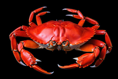 Large red crab closeupの素材