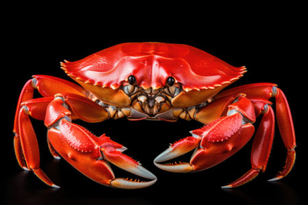 Large red crab closeupの素材