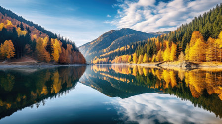 Autumn mountains landscapeの素材