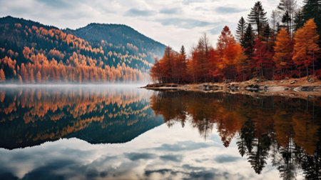 Autumn mountains landscapeの素材
