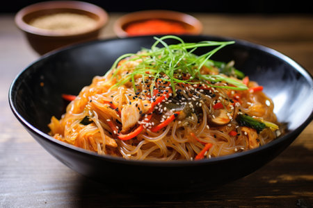 Korean rice noodle dishの素材