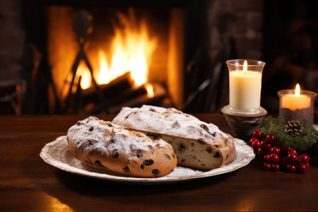 German Christmas cake stollenの素材