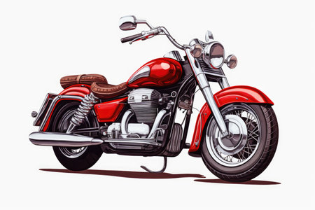 Modern red motorcycleの素材