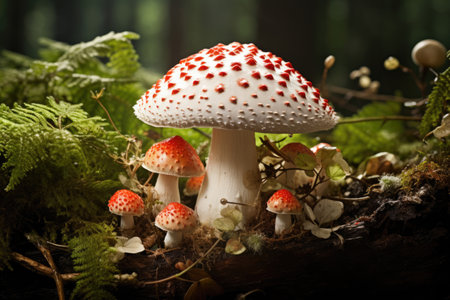 Mushroom Amanita closeupの素材