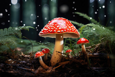 Mushroom Amanita closeupの素材