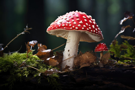 Mushroom Amanita closeupの素材