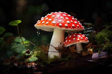 Mushroom Amanita closeupの素材
