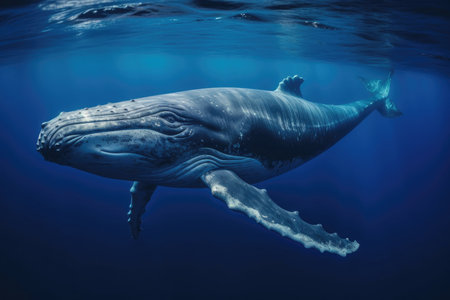 Humpback blue whaleの素材