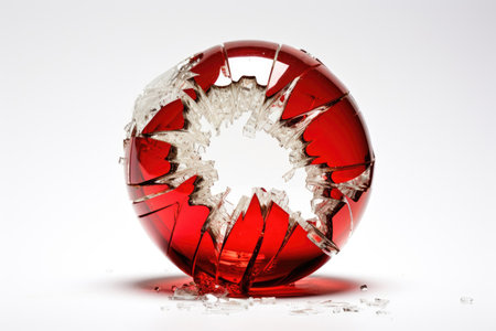 Broken glass Christmas ballの素材