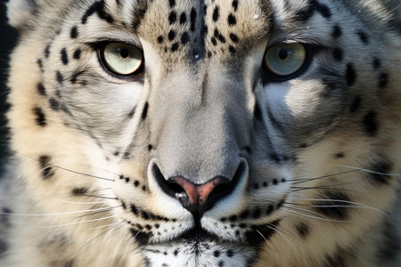 Face of snow leopard close upの素材