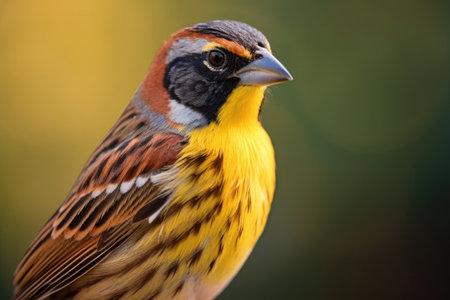 Cirl Bunting (Emberiza cirlus) bird close upの素材