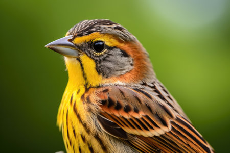 Cirl Bunting (Emberiza cirlus) bird close upの素材