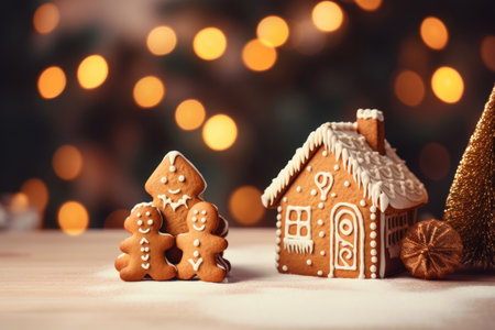 Christmas gingerbread housesの素材