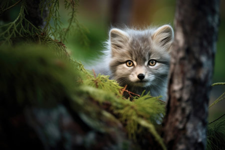 Cute furry animal in its natural habitatの素材