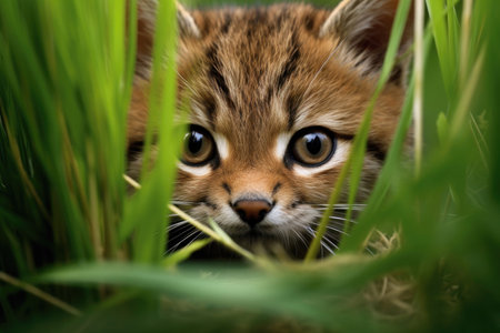 Cute furry animal in its natural habitatの素材
