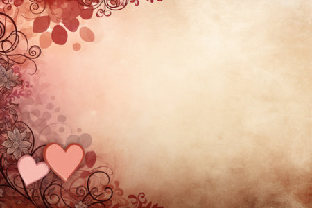 Design template for a Valentine's Day card in a style of sincere harmonyの素材