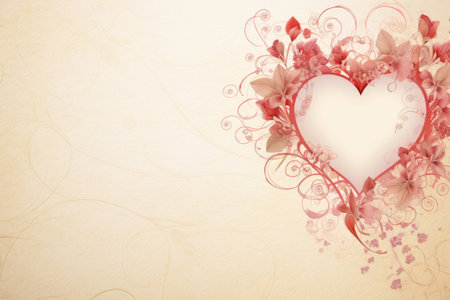 Design template for a Valentine's Day card in a style of sincere harmonyの素材