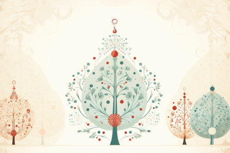 Christmas card template inspired by holiday celebrationの素材