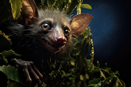 Mystical allure of the Aye-Aye, an elusive and nocturnal primateの素材