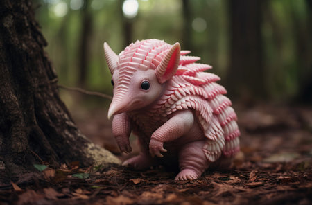 Pink Fairy Armadillo in the wildの素材
