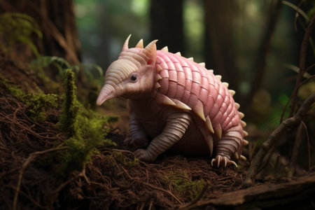 Pink Fairy Armadillo in the wildの素材