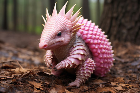 Pink Fairy Armadillo in the wildの素材