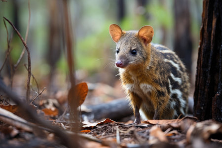 A quoll in the natural habitatの素材