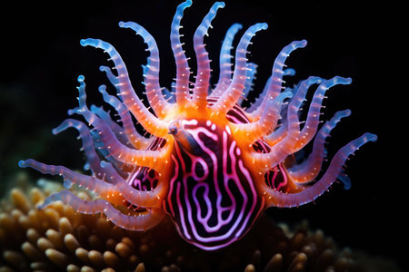 A Nudibranch Sea Slug in an underwater environmentの素材