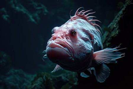 A Blobfish a unique deep-sea fish known for its distinctive appearanceの素材