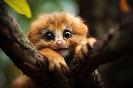 World wildlife day - An adorable and whimsical creature with expressive eyes and charming featuresの素材