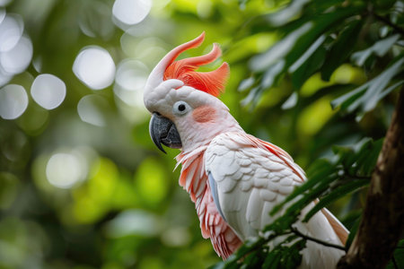 The charismatic Philippine Cockatoo in its natural tropical habitatの素材