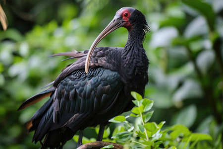 The exquisite details of the Northern Bald Ibisの素材