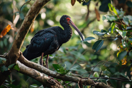 The exquisite details of the Northern Bald Ibisの素材