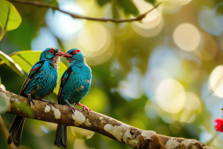 A pair of Spangled Cotingasの素材