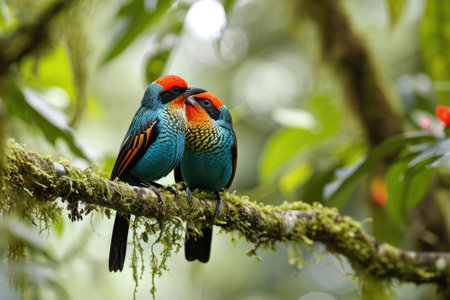 A pair of Spangled Cotingasの素材