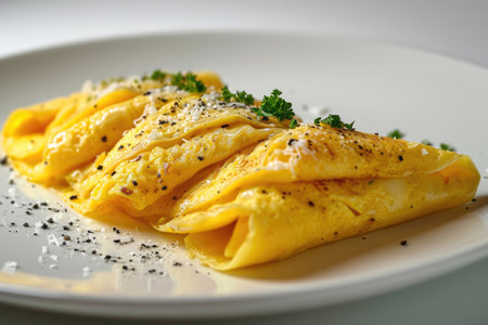 An artfully crafted French omeletの素材