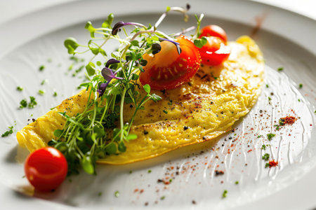 An artfully crafted French omeletの素材