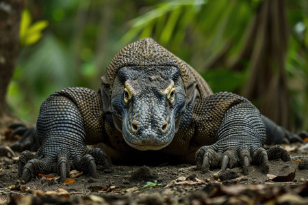 The ancient aura of a Komodo Dragonの素材