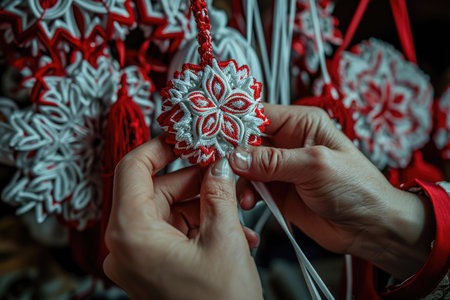 The craftsmanship involved in creating intricate Martisor symbolsの素材