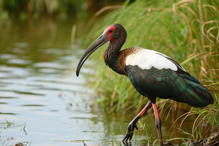 The exquisite details of the Northern Bald Ibisの素材