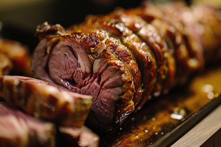 Traditional Icelandic dish Hangikjot, the smoked lambの素材