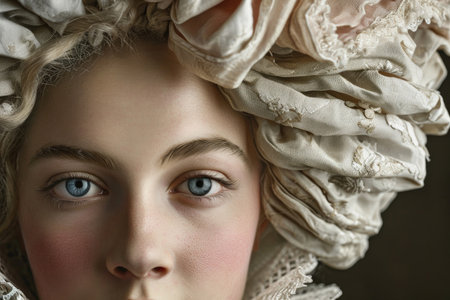 18th-century Paris with portraits capturing the aristocratic elegance of its inhabitantsの素材